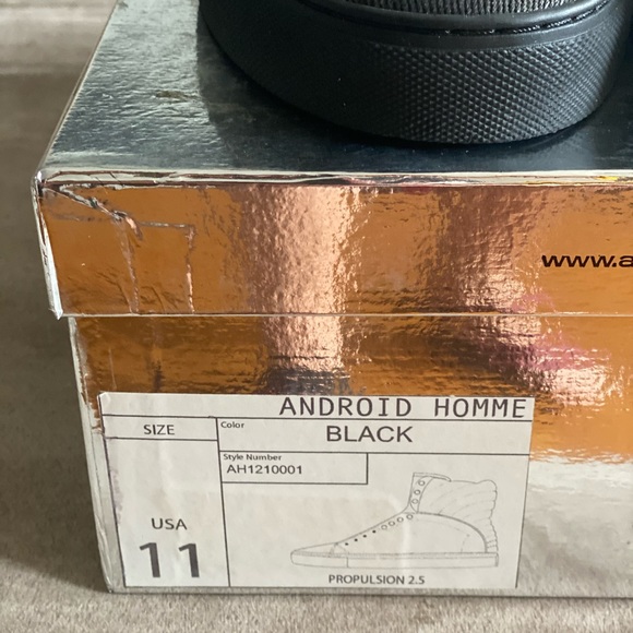Men Size 11 Android Homme high top Grey & Black sneakers. - Picture 3 of 5